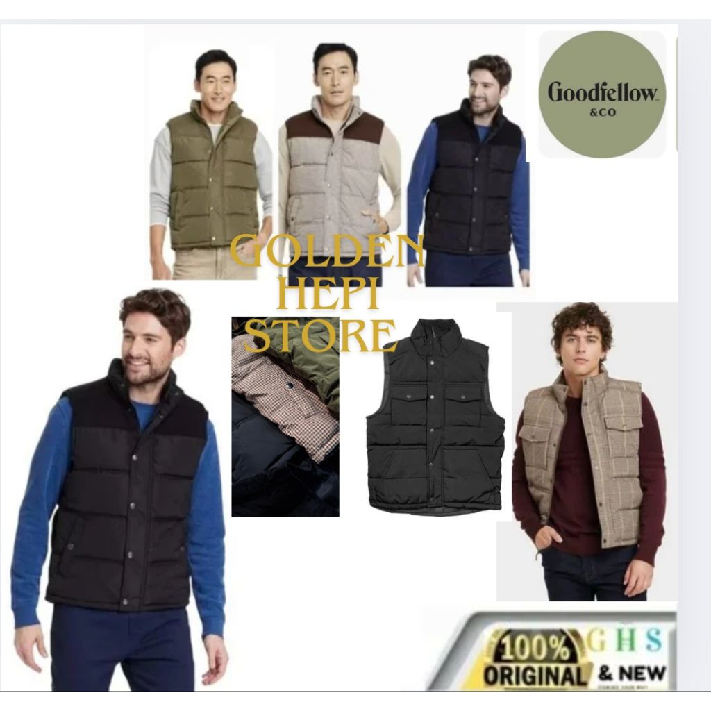 ROMPI VEST-; PUFFER Goodfelow Pria