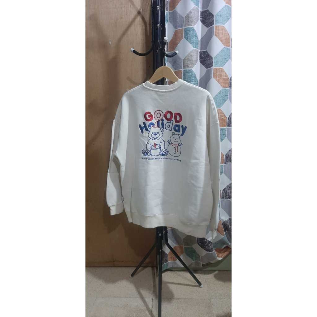 Boxy Ambler CN-CrewNeck Brand Ambler Unisex Warna Broken White