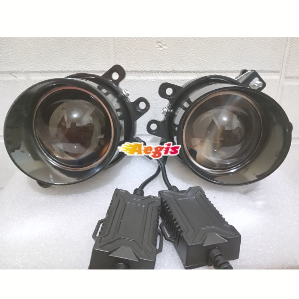 2PCS Led Foglamp projie 3warna 3inch dudukan universal