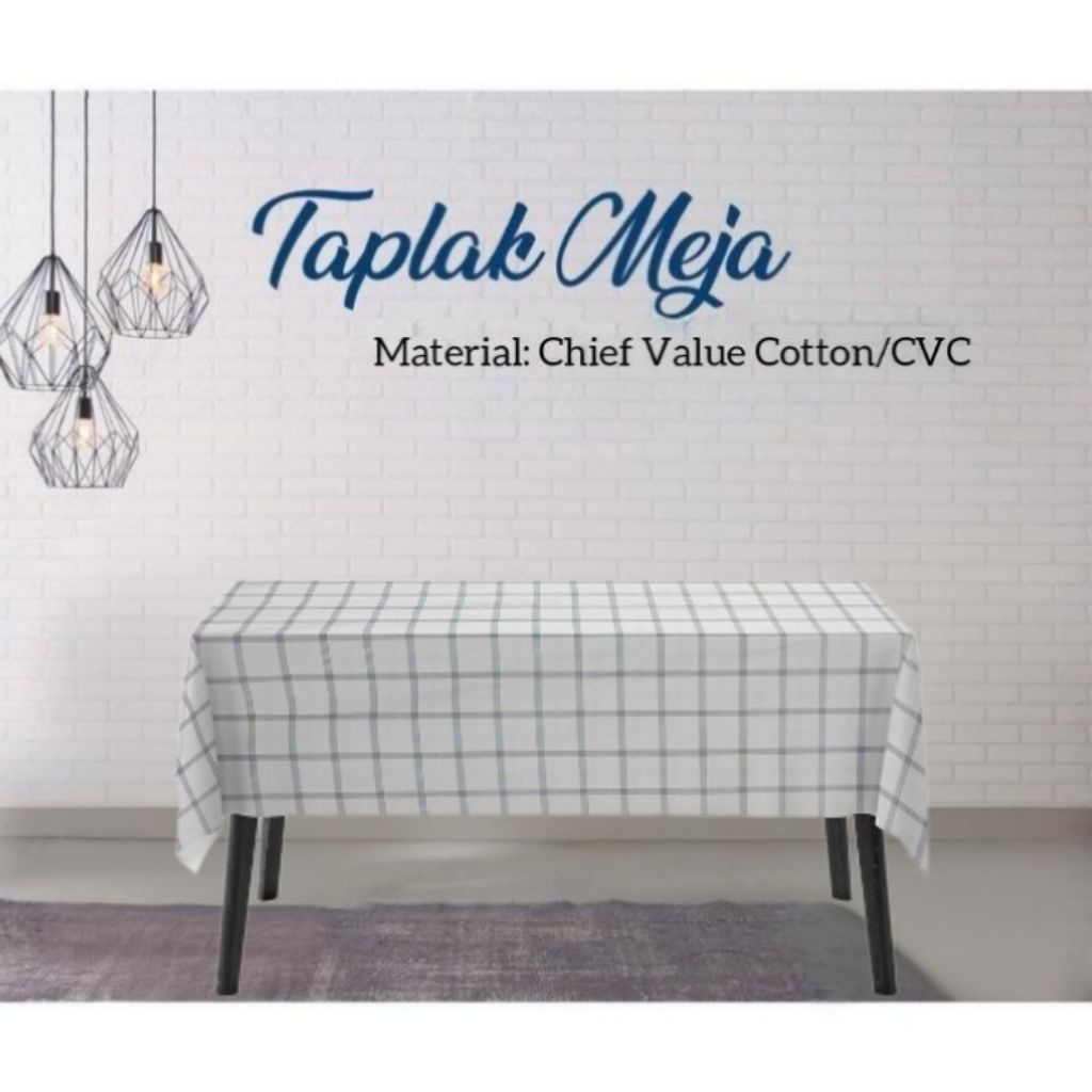 TAPLAK MEJA MAKAN KAIN KATUN CVC MOTIF