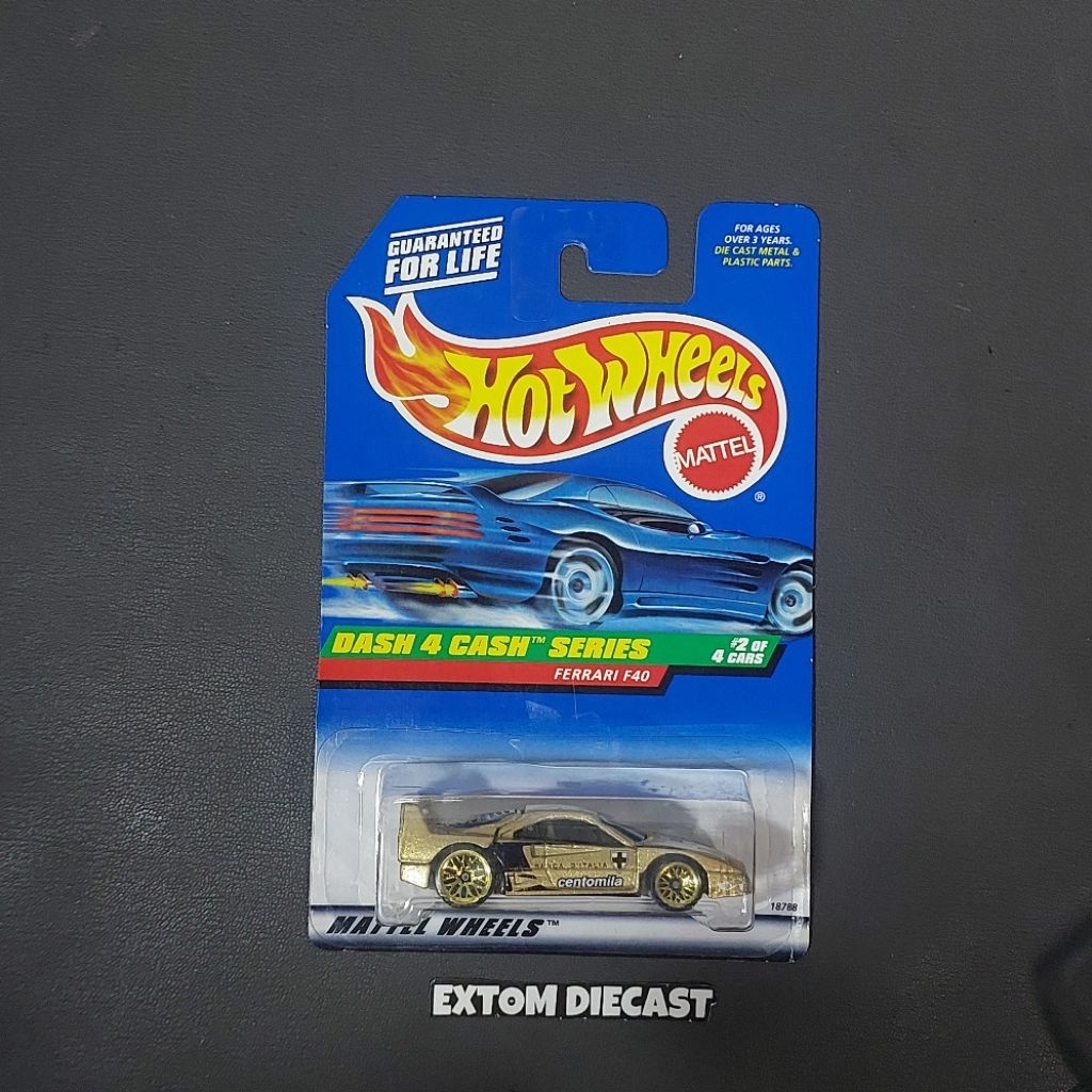 Hotwheels Ferrari F40 Gold Dash 4 Cash Series