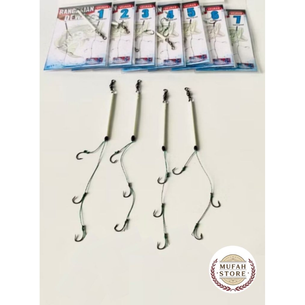 Rangkaian pancing ikan nila / ikan belanak