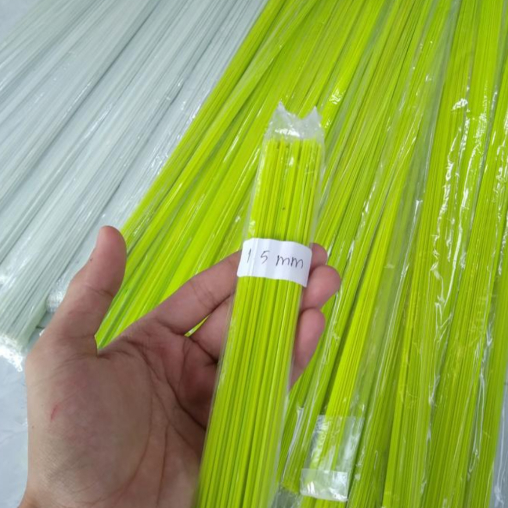 Ruji Fiber stabilo Cerah panjang 60 cm ruji stik sanggar burung ruji multifungsi ketebalan 1mm 1,2mm