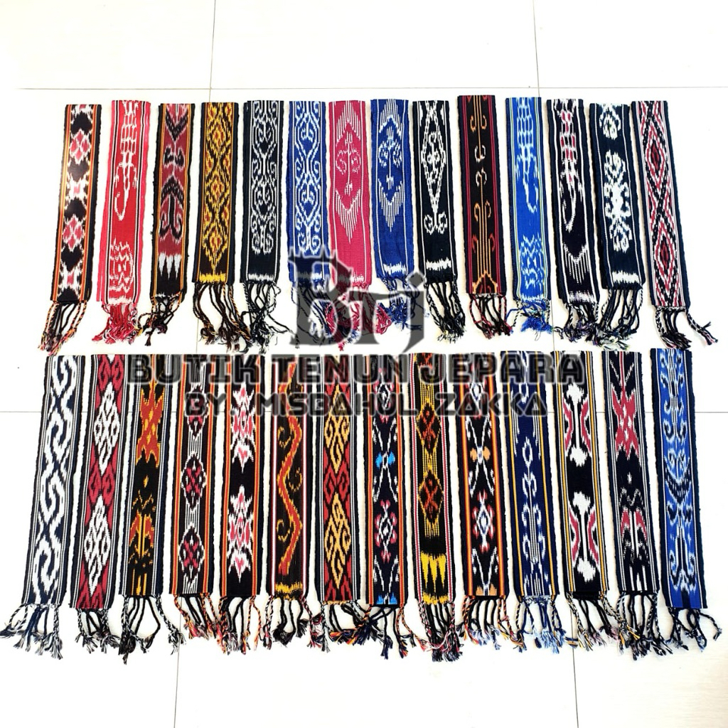 [ Butik Tenun Jepara ] IKAT KEPALA TENUN Jepara KHAS motif khas dayak buatan jepara Headbands Tenun 
