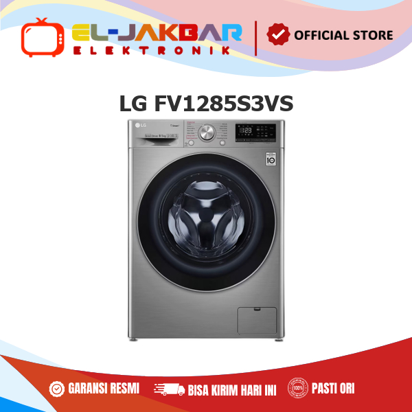 LG FV1285S3VS Mesin Cuci 8.5kg Front Loading AI DD dengan Steam