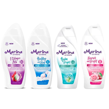 MARINA UV WHITE HAND N BODY LOTION 460ML - BODY LOTION MARINA - MARINA LOTION