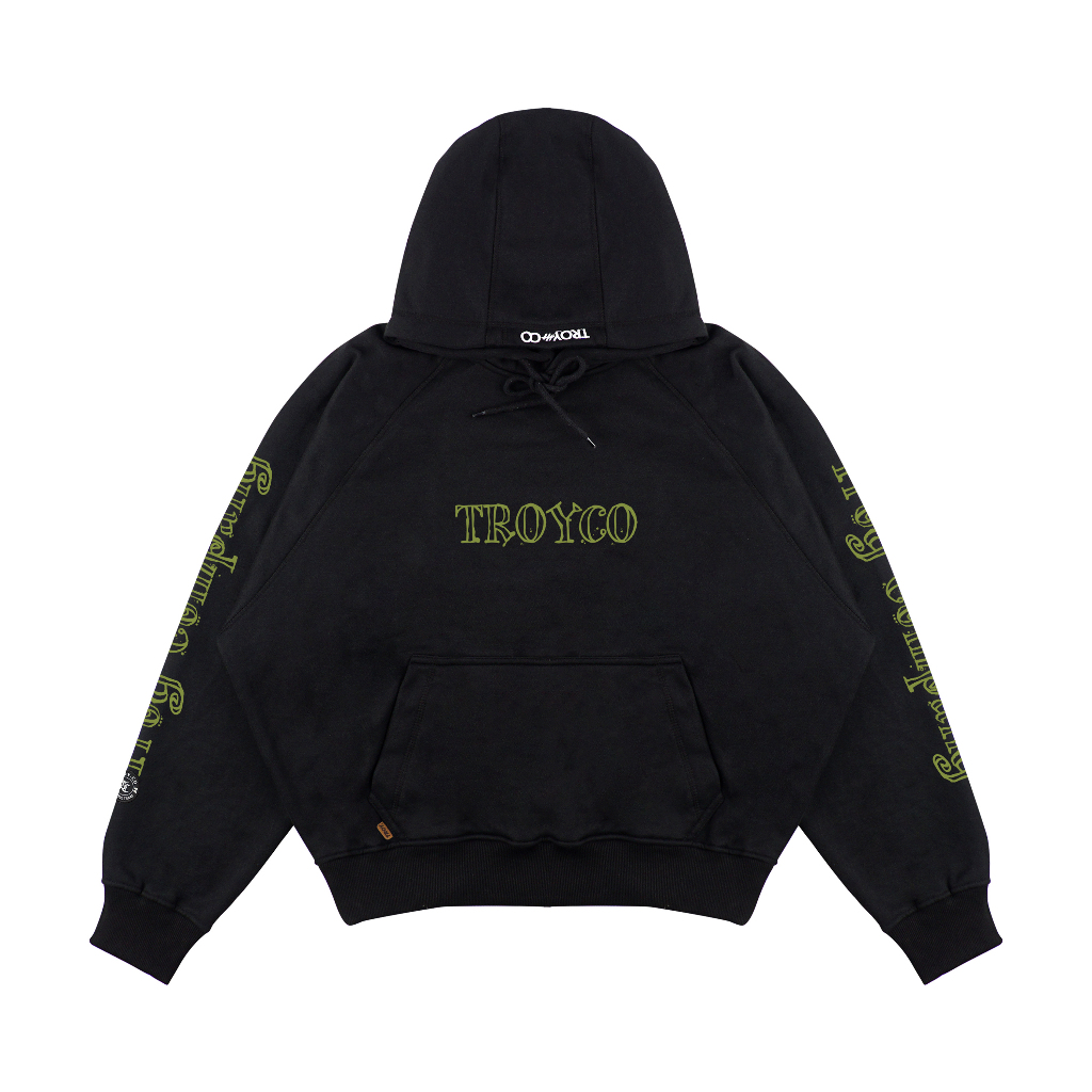 Troy Company Hoodie Boxy Raglan Black Hune FR - Hoodie Boxy Hitam BRH 3372