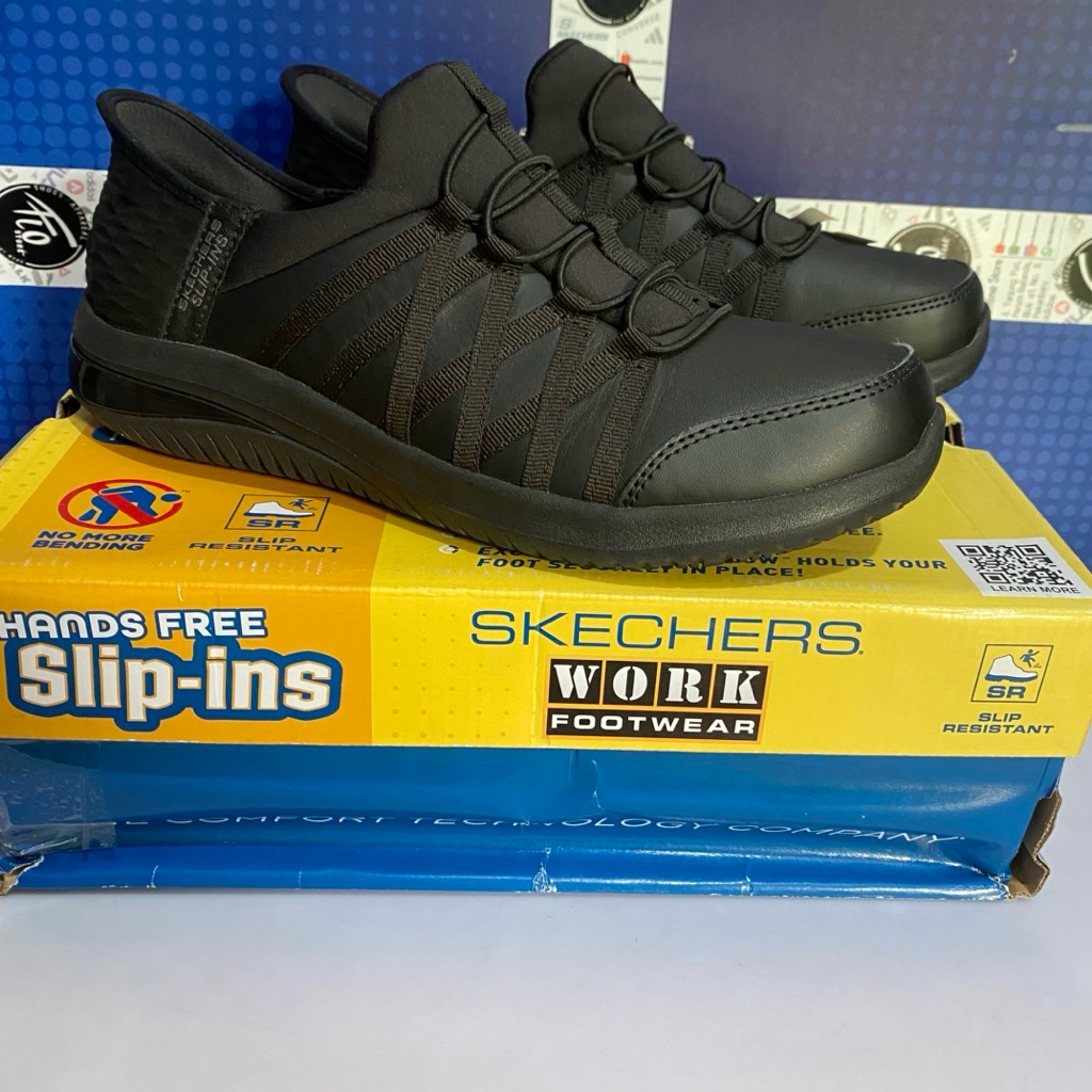 Size 39 Sepatu Skechers Slip Ins Work Dantey 18151BLK Women Original
