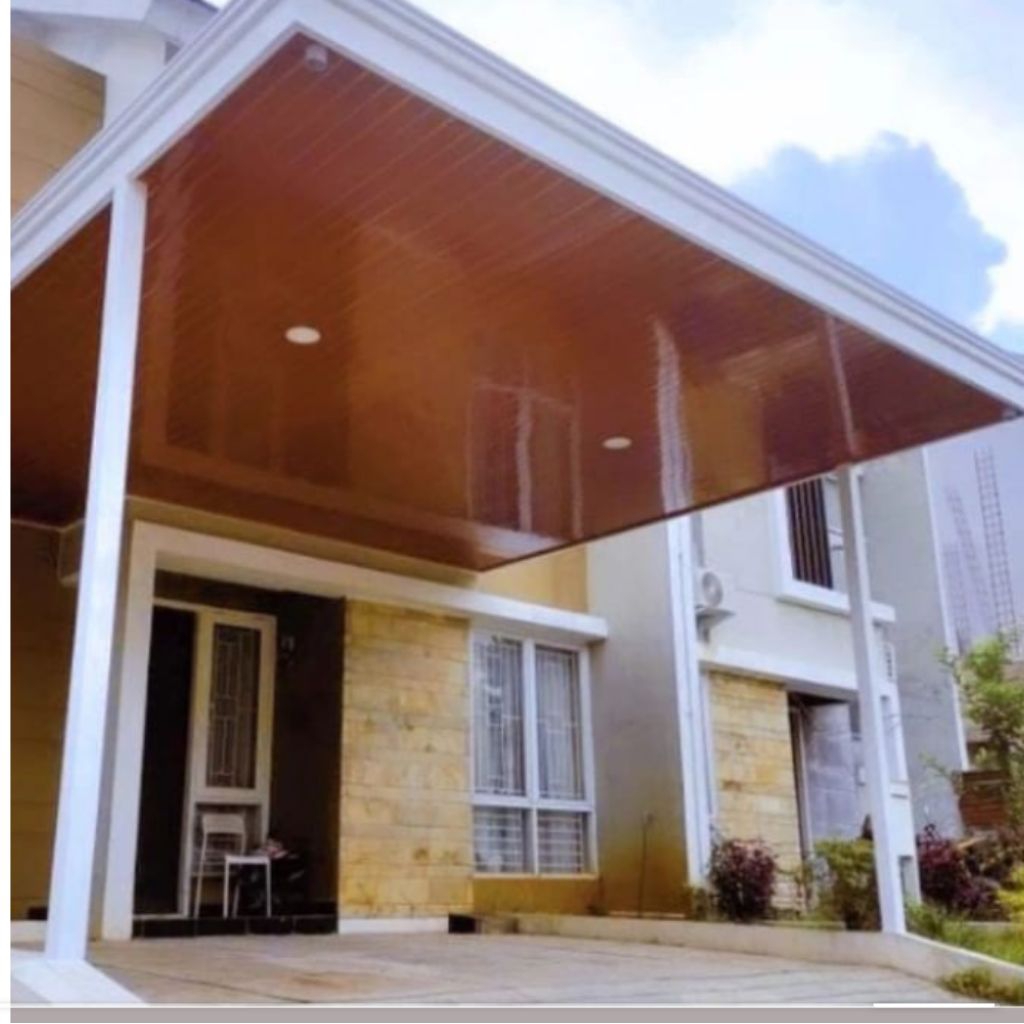 kanopi Besi holo galpanis atap Alderon RS + plaon PVC