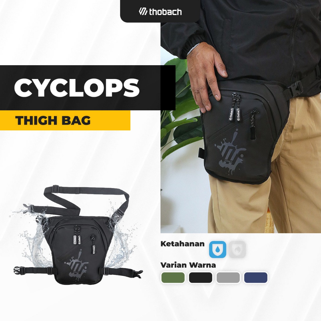 THOBACH - TAS PAHA WATERPROOF MULTIFUNGSI RUNNING BAG THIGH BAG CYCLOPS TAS PINGGANG TAS JOGGING