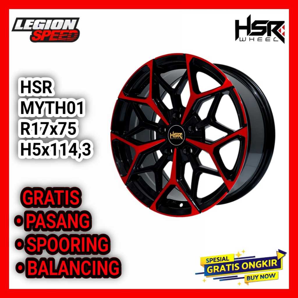 Velg Mobil HSR Myth01 Ring 17 Crv, Xpander, Innova, Juke, Velg Hsr Ring 17 5X114,3 ET42 Free Ongkir