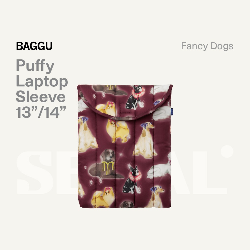 BAGGU - Puffy Laptop Sleeve 13"/14" - Fancy Dogs