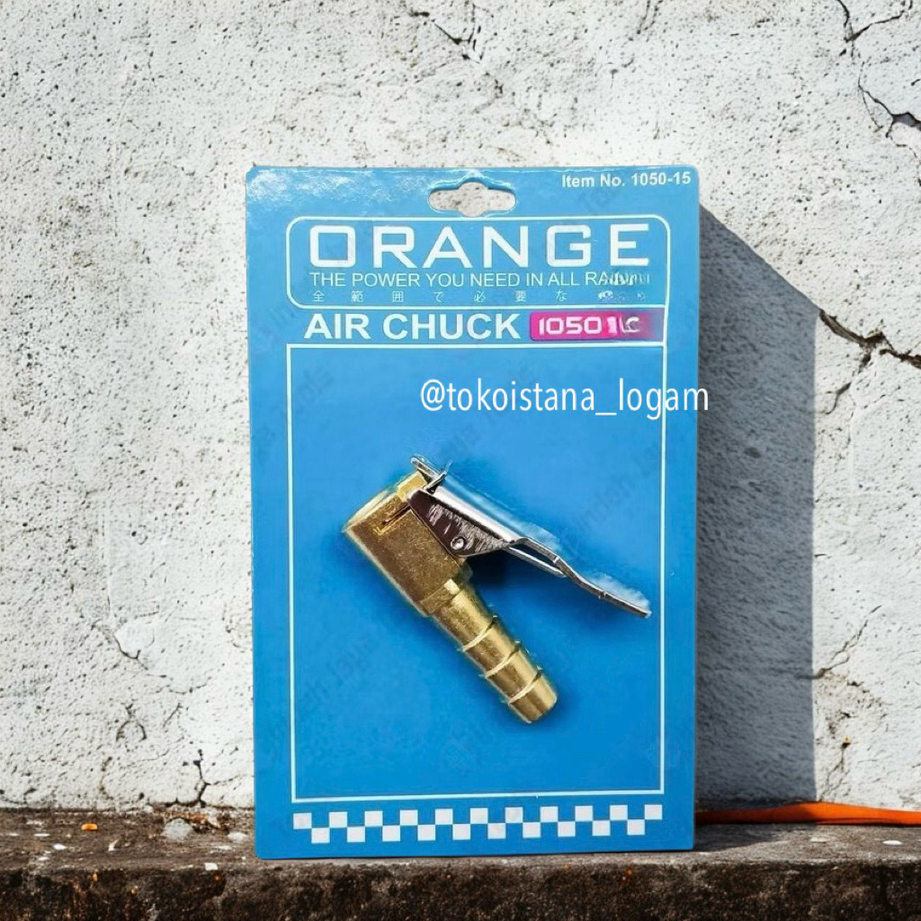 Orange Air Chuck Klip Jepit Isi Angin Ban 2”