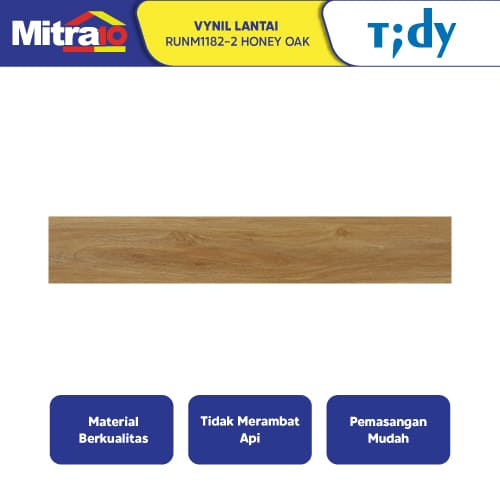 Vinyl Lantai Tidy RUNM1182-2 Honey Oak 3.753m² - Lantai Kayu