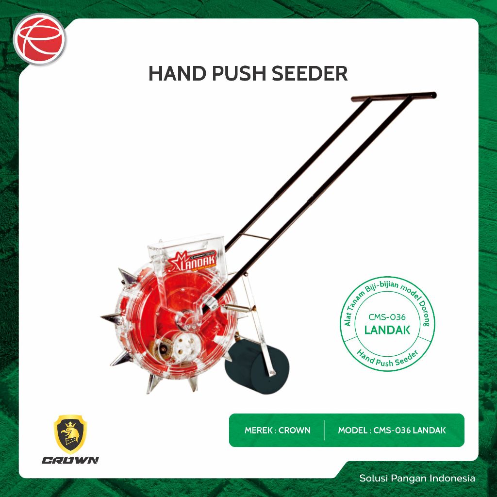 CROWN MULTY SEEDER CMS036 / HAND PUSH SEEDER / ALAT TANAM JAGUNG KEDELAI KACANG / BIJI BIJIAN / ALAT