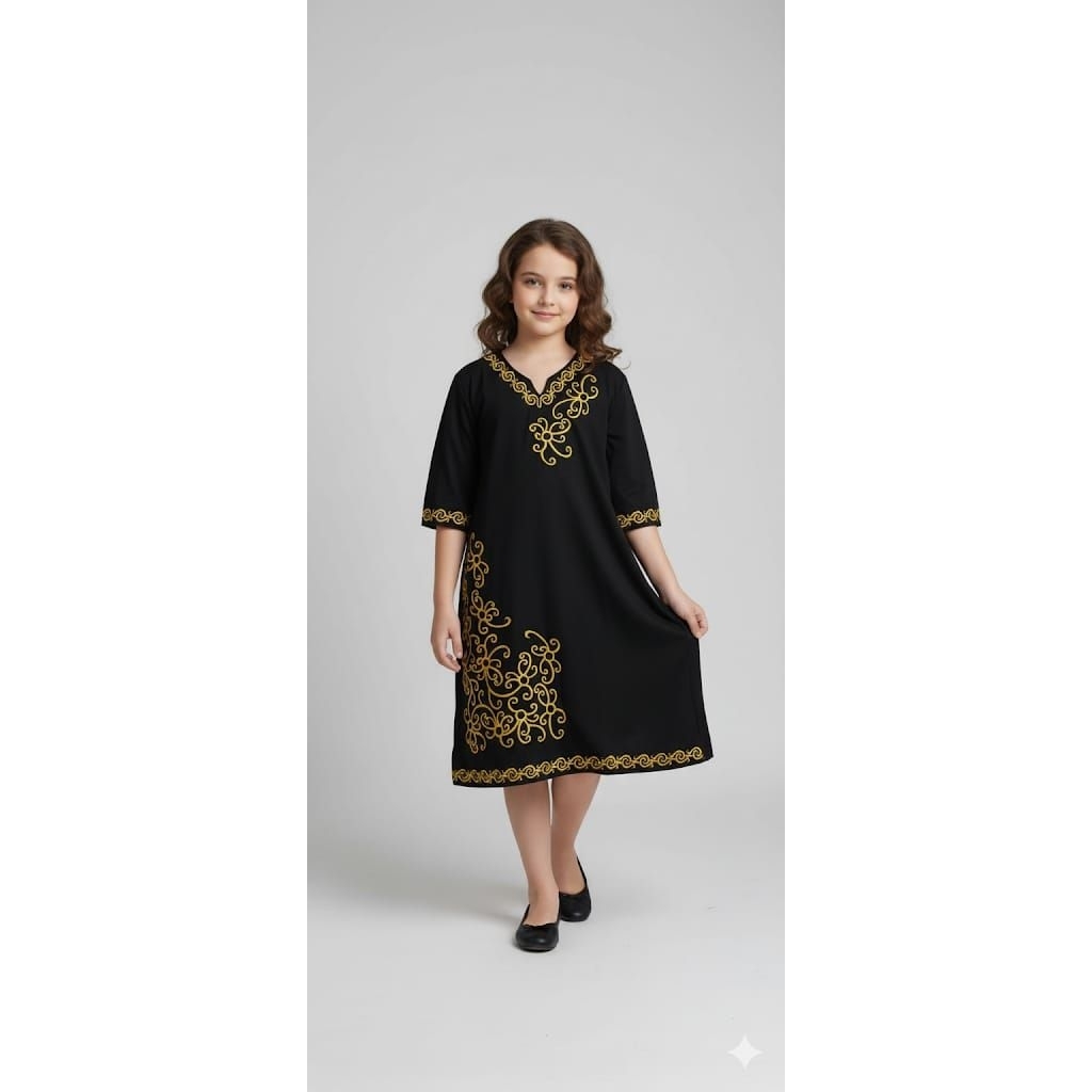 dress jersy anak corak dayak#motif kalimantan