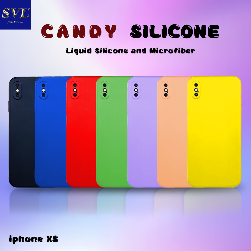 [ CUCI GUDANG ] Case Hp Iphone X / Xs Candy Case Softcase MICROFIBER Casing