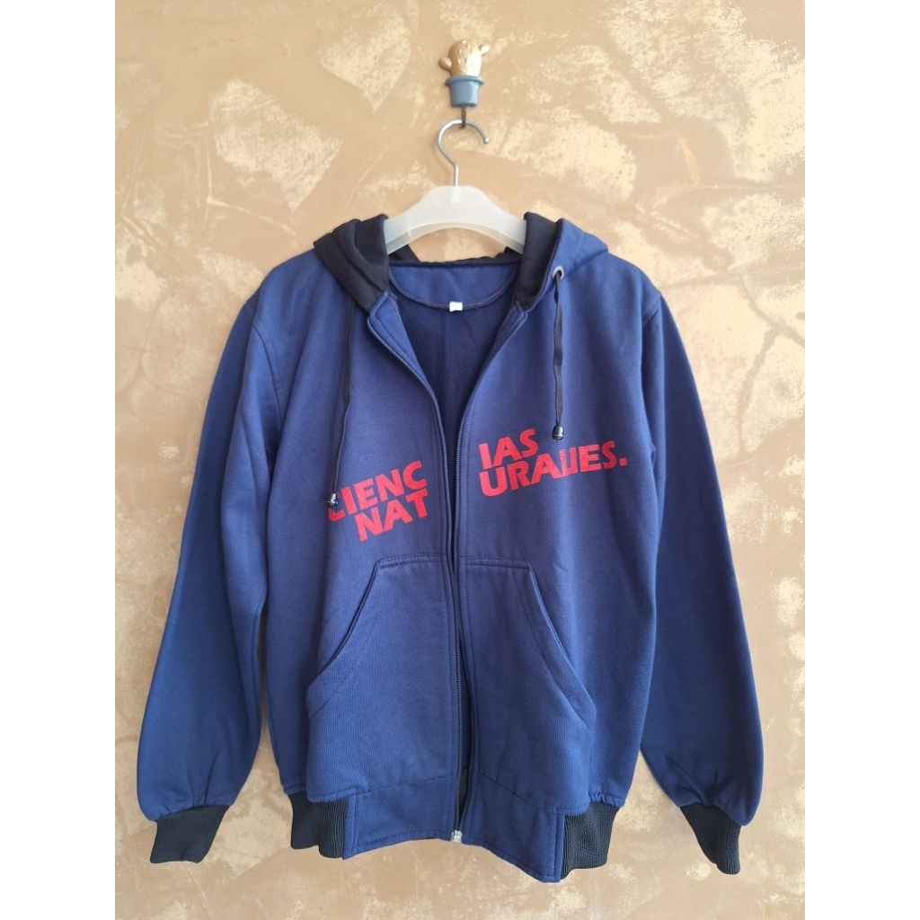 PRELOVED OWNER JAKET NAVY CARDI TUNIK RODEO SWEATER BAHAN TEBAL JUMPER JAKET TOPI TUDUNG JAKET KAOS 