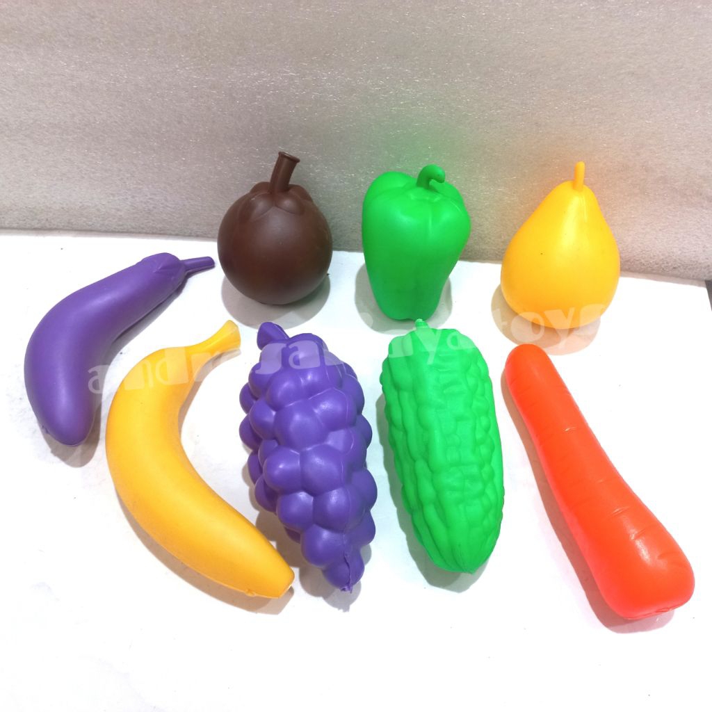 Mainan Buah Sayur Plastik isi 8 pcs