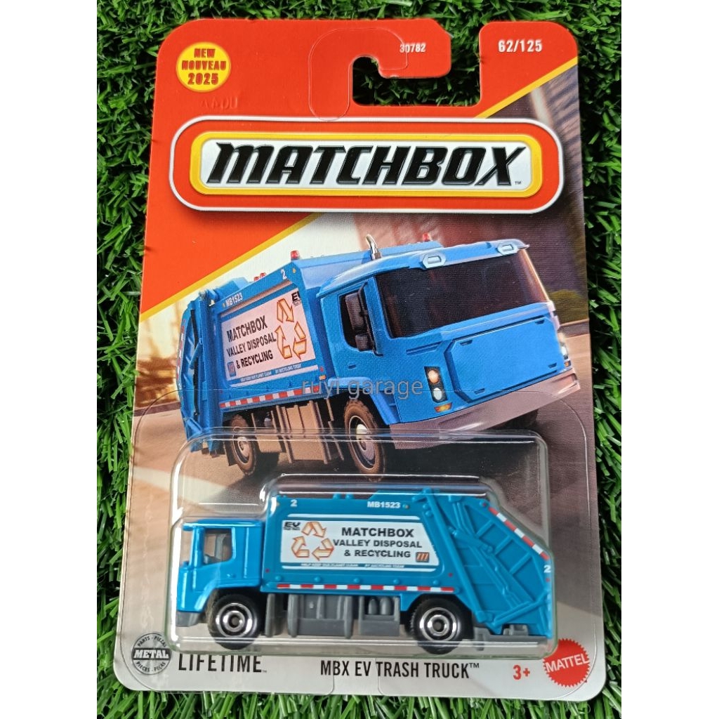 MATCHBOX MBX EV TRASH TRUCK BIRU BLUE TRUK SAMPAH