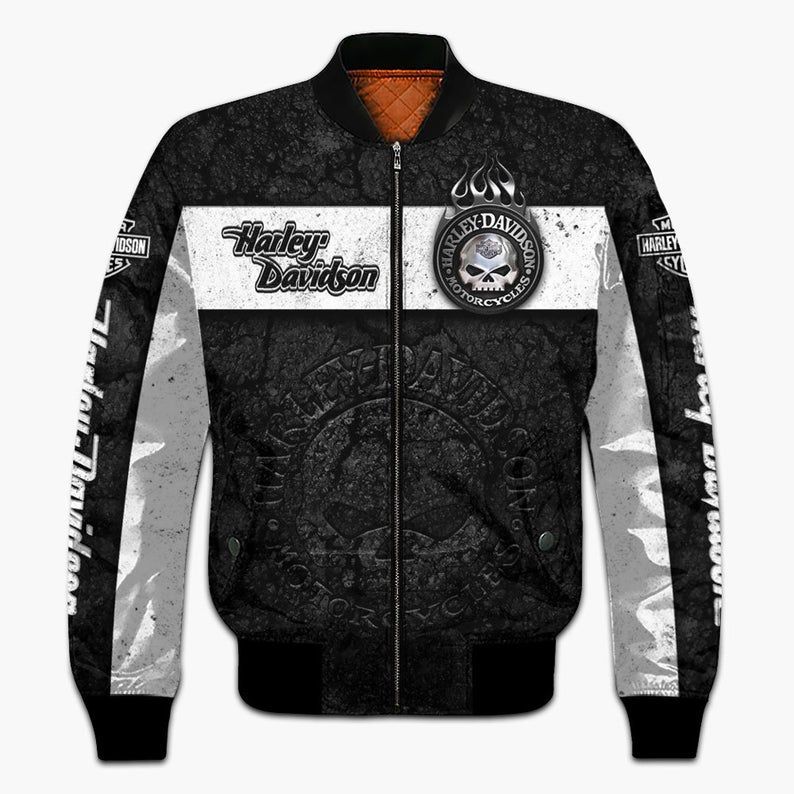 Jaket Bomber Pria High Quality Motif Harley Davidson Full Printing Bisa Custom art12
