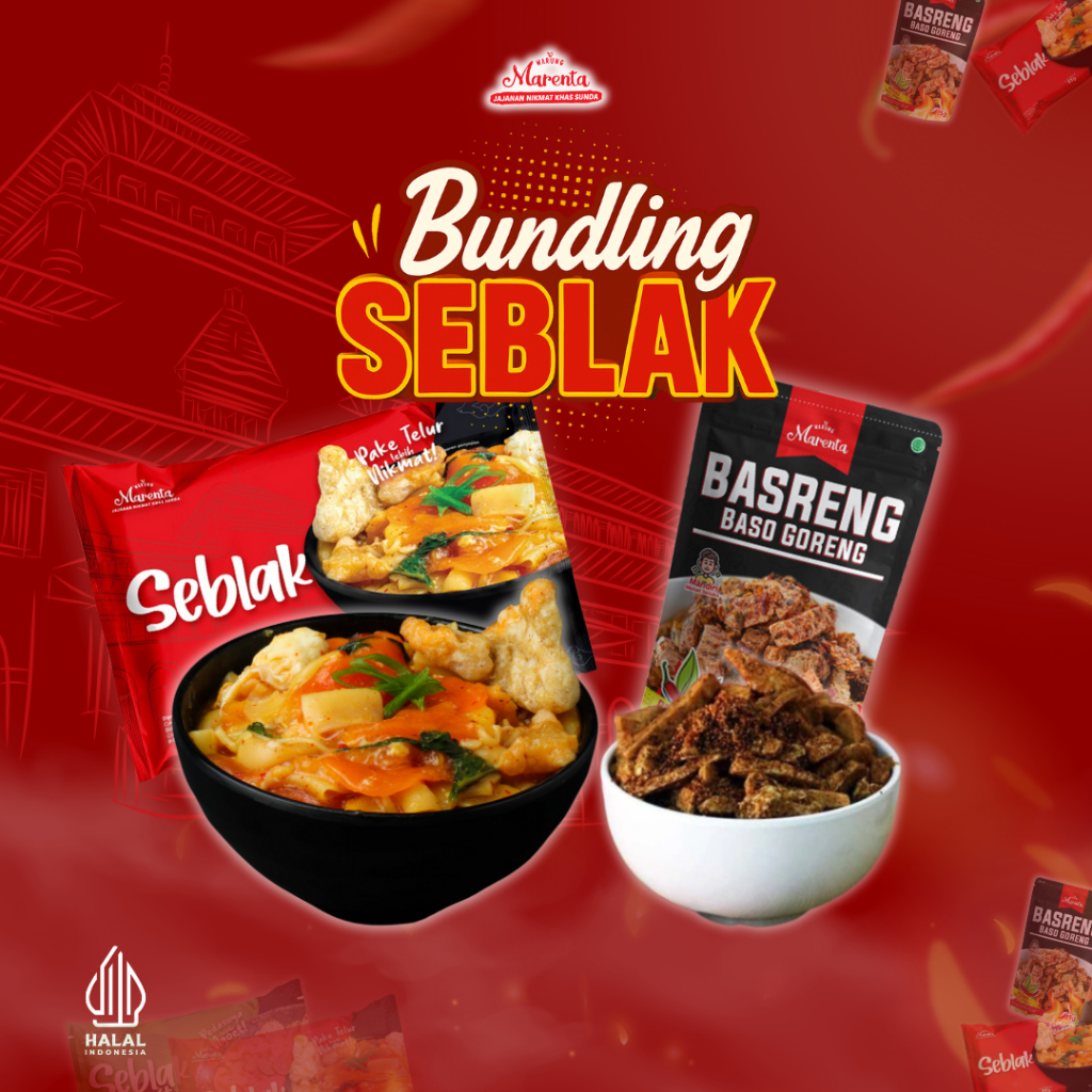 Warung Marenta Paket Seblak Instan Bandung + [ GRATIS BASRENG DAUN JERUK 75 gr ]
