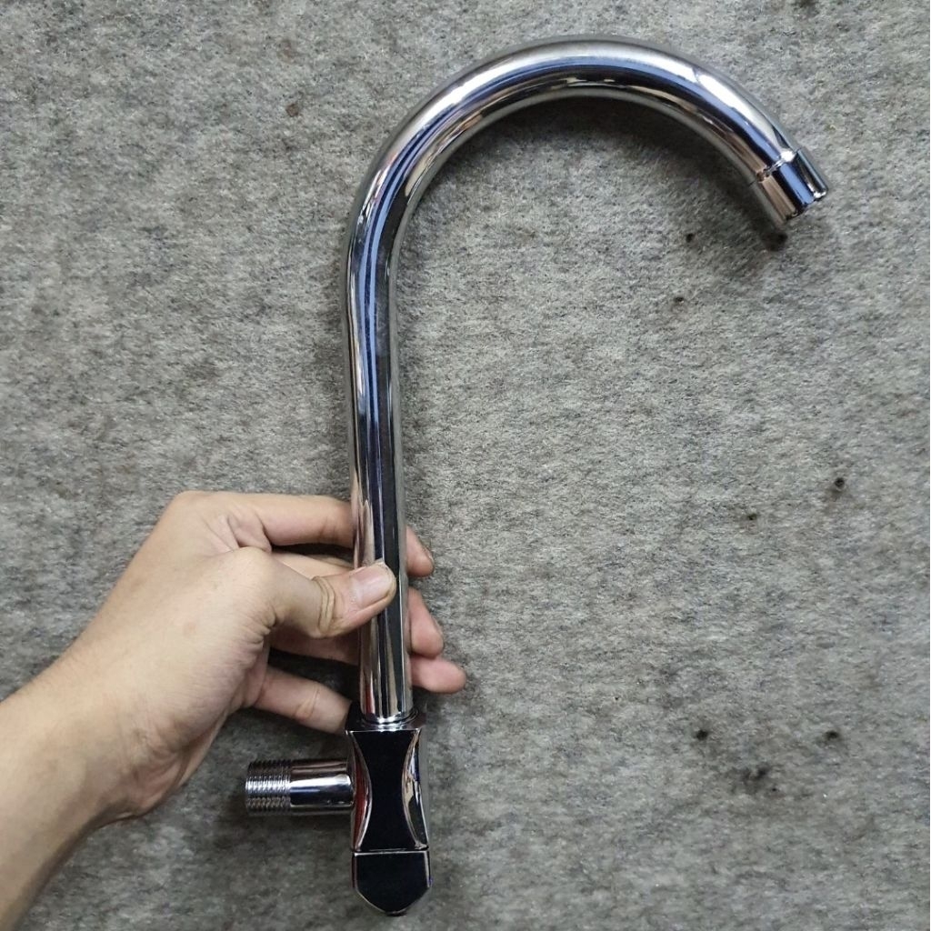 Kran Kitchen Sink Kuningan Model Putar Bawah / Keran Cuci Piring Klasik