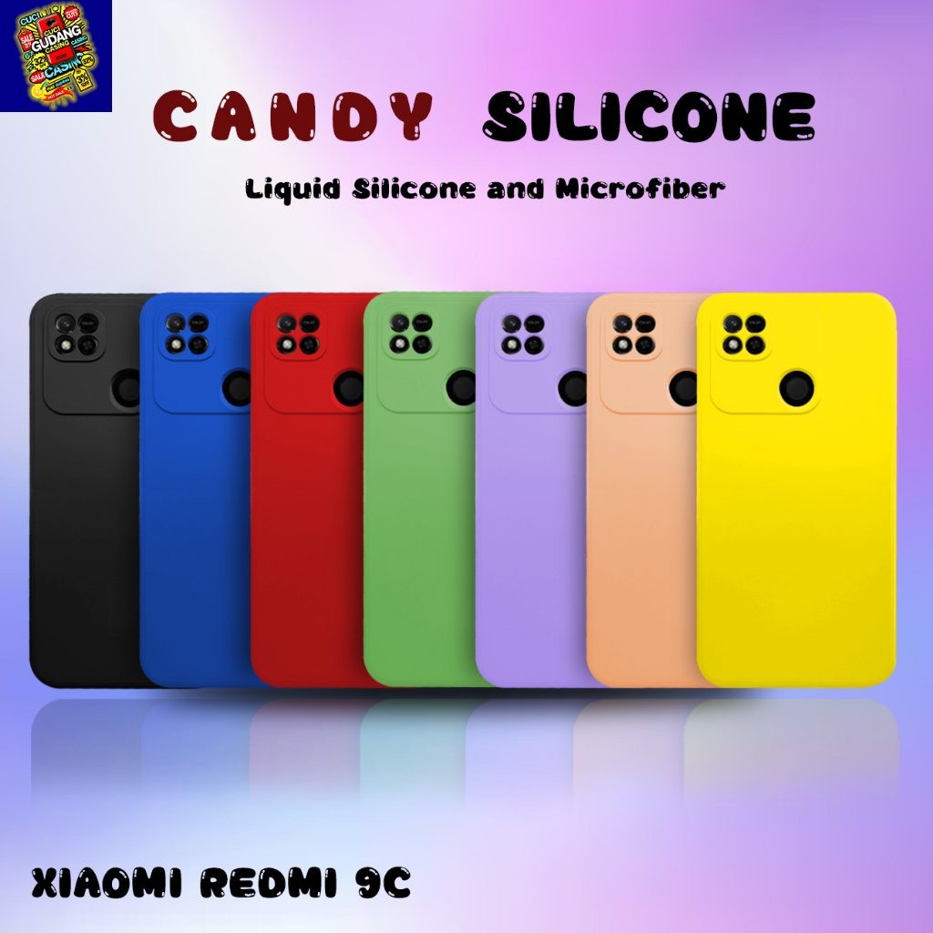 [ CUCI GUDANG ] Case Hp Xiaomi Redmi 9C Candy Case Softcase MICROFIBER Casing