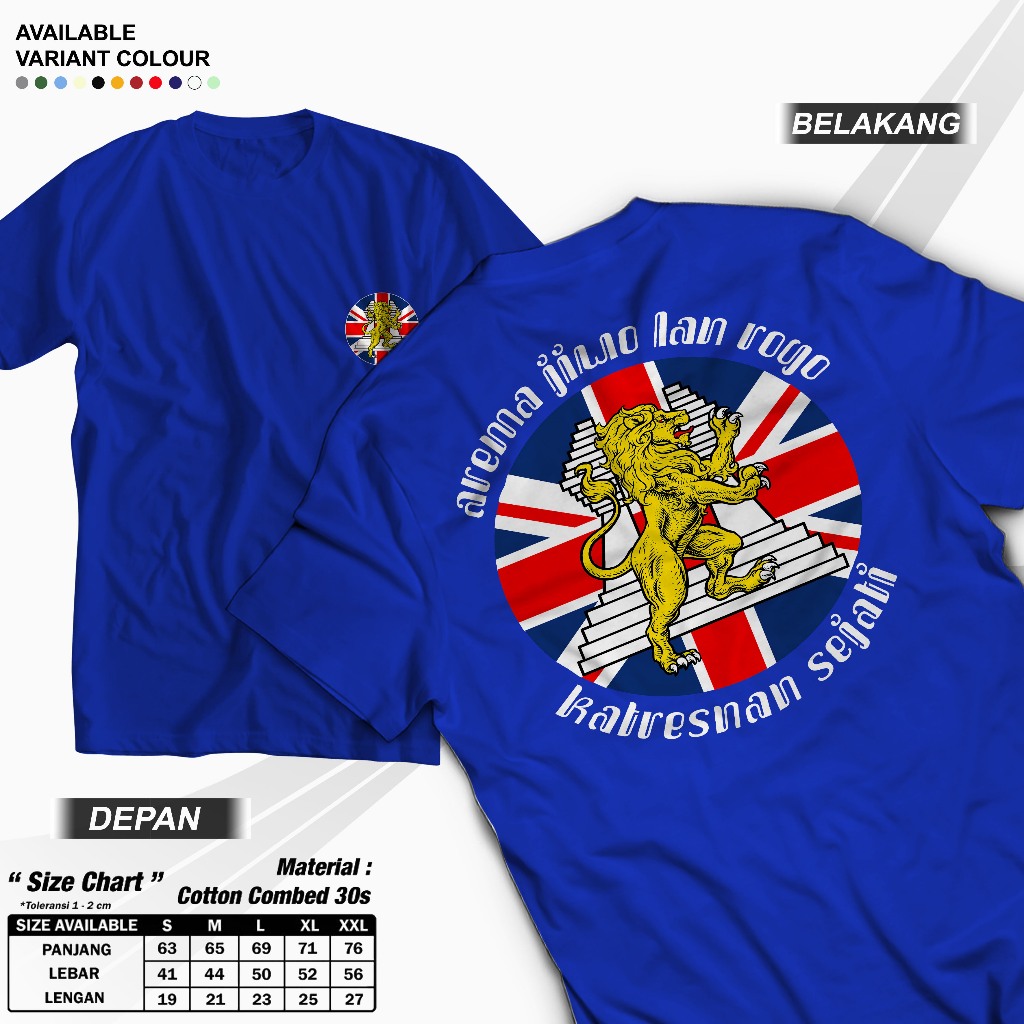 Kaos Arema FC "Arema Katresan Sejati" - Arema Malang/Kaos Supporter Arema/Kaos Fans Arema/Kaos Casua
