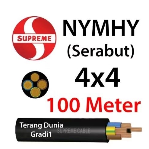 Kabel Serabut 4x4 Roll 100meter Kabel Supreme Serabut 4x4 Rol Kabel NYYHY 4x4 Supreme Rol Kabel Supr
