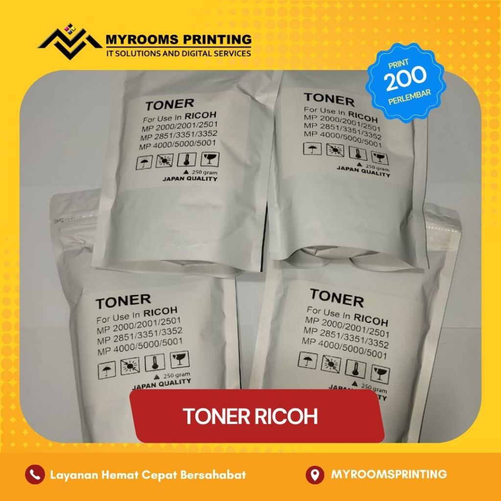 Toner Refill For RICOH 250gram / Tinta Fotocopy