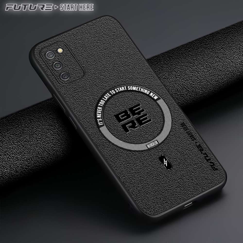 Case Samsung A02S, A03S Softcase Terbaru Luxury Magsafe Leather Magnetic Casing