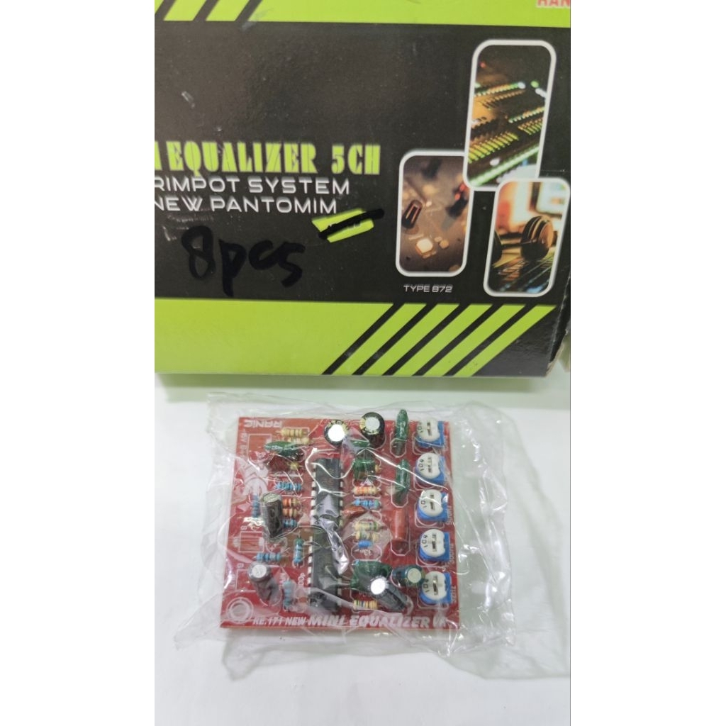 RANIC kit mini equalizer 5 chanel mono trimpot 2xTL084 NEW PANTOMIM type (872)