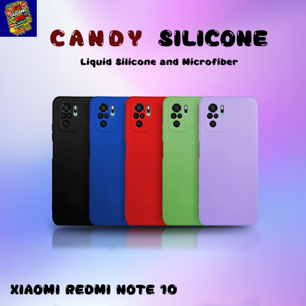 [ CUCI GUDANG ] Case Hp Xiaomi Redmi Note 10 Candy Case Softcase MICROFIBER Casing