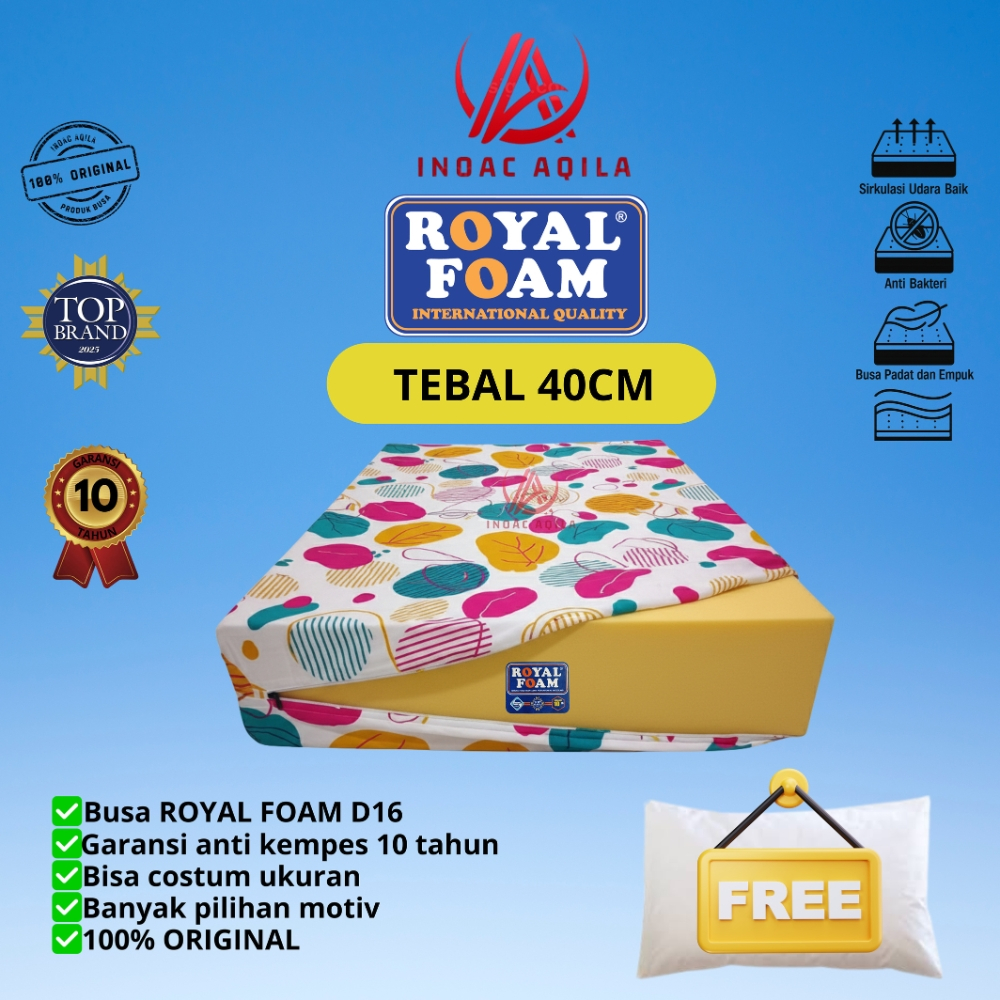 [ Tebal 40cm ] Royal Foam Kasur Busa Super Density 16 Garansi 10th