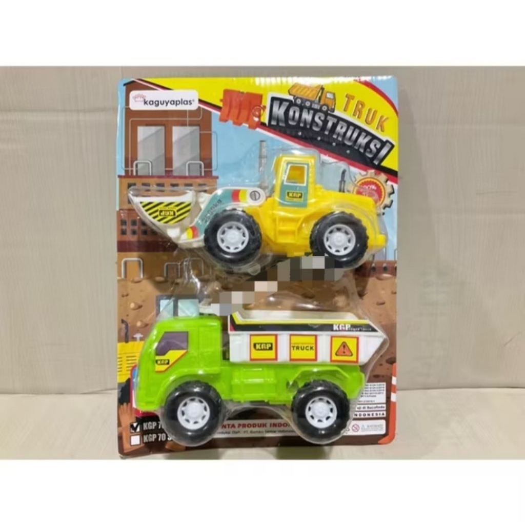 mainan mobil truck konstruksi isi 2pcs KGP 70 dumptruck beko