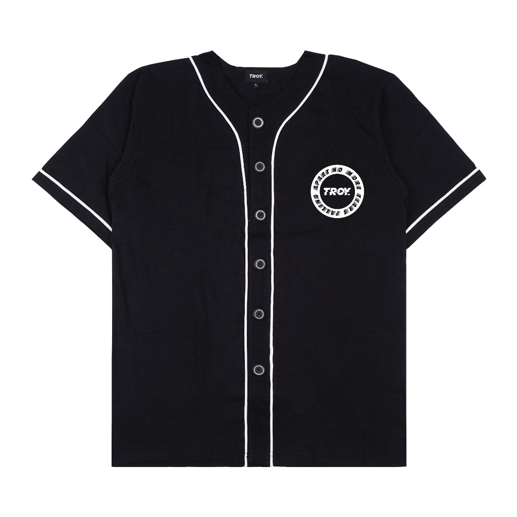 Troy Company Jersey Baseball Tshirt Black Gravity Loop - Kaos Jersey Baseball Hitam BT 2638