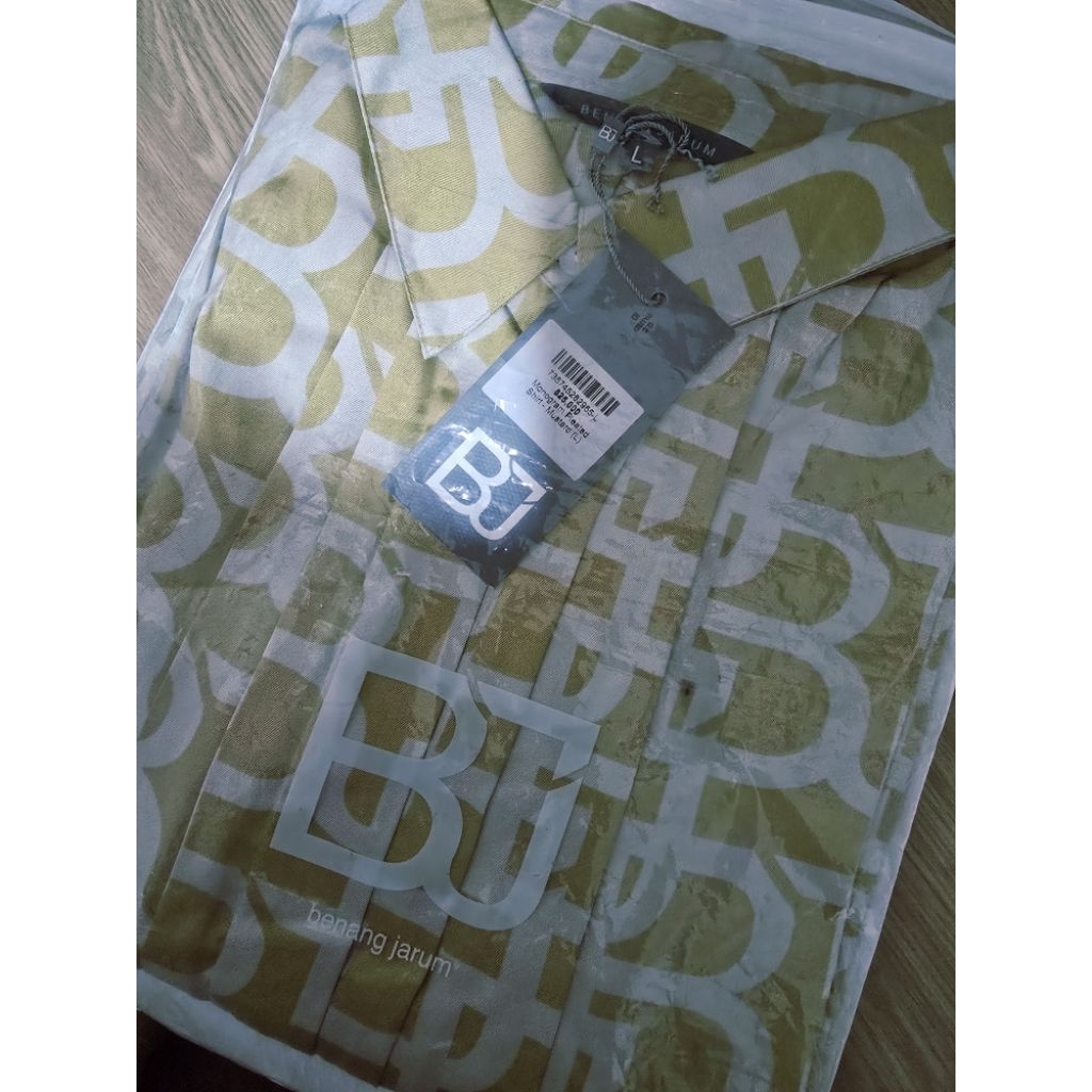 BENANG JARUM MONOGRAM SHIRT NEW MUSTARD