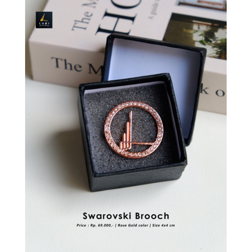 SWAROVSKI BROOCH BY LUBI, BROSS SWAROVSKI LUBI, BROSS SWAROVSKI ORIGINAL BY LUBI, BROSS MEWAH ORIGIN