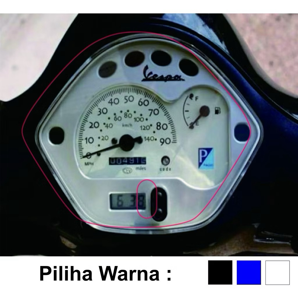 Stiker Anti Gores Spidometer Vespa LX & GTS 150