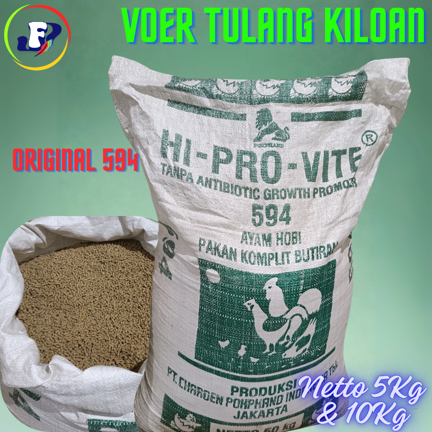Pakan Ayam Voer Pur Hi-Pro-Vit 594 Kiloan Multipack 5Kg & 10Kg