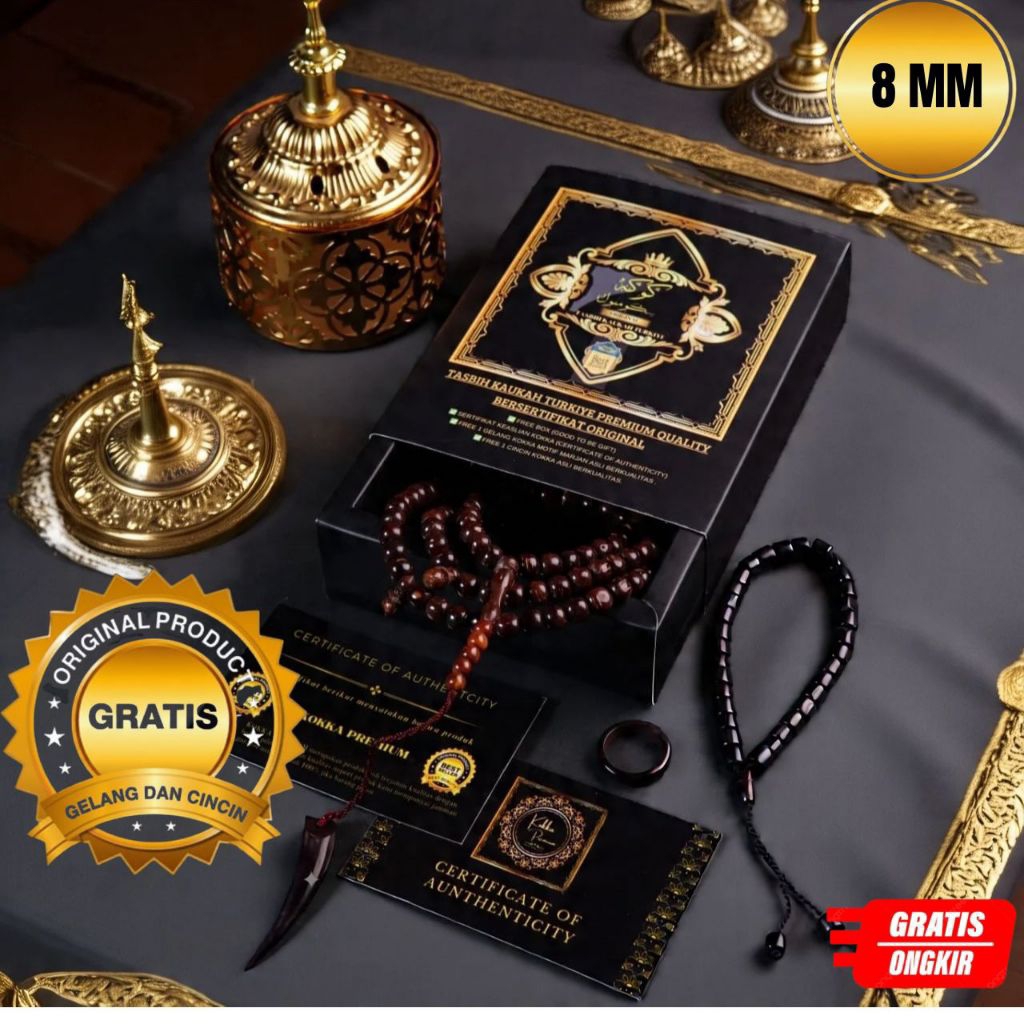 Tasbih Kokka 8 MM Asli Premium Tasbih Kokka Murah Tasbih Kokka Turki Tasbih Kokka Bersertifikat Tasb