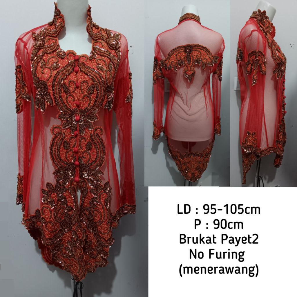 Kebaya Pesta | Kebaya Pengantin (Merah)