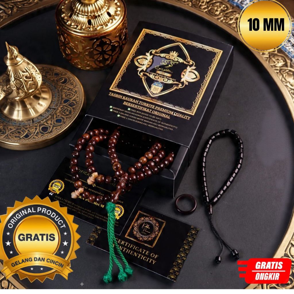 Tasbih Kokka 10 MM Asli Premium Tasbih Kokka Murah Tasbih Kokka Turki Tasbih Kokka Bersertifikat Tas