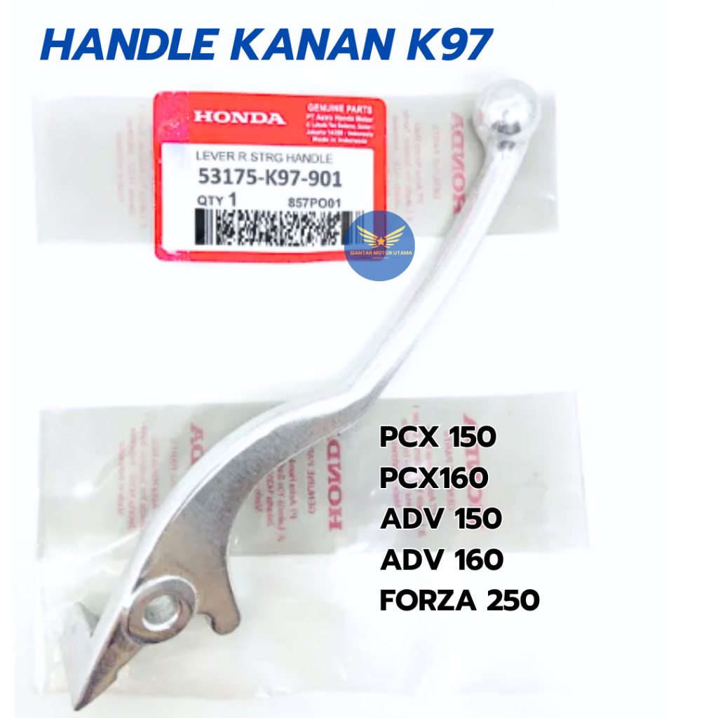 53175-K97-901 Handle Rem Tuas Handel Kanan PCX 150 160 ADV 150 160 Forza 250 Original Honda