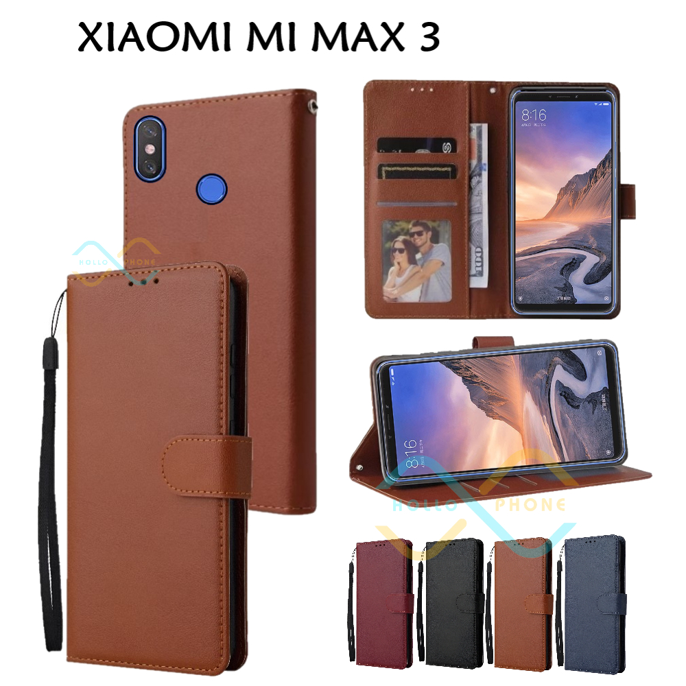 Flip Case Xiaomi Mi Max 3 Dompet Wallet Leather Case Premium Casing Hp Xiaomi Mi Max 3