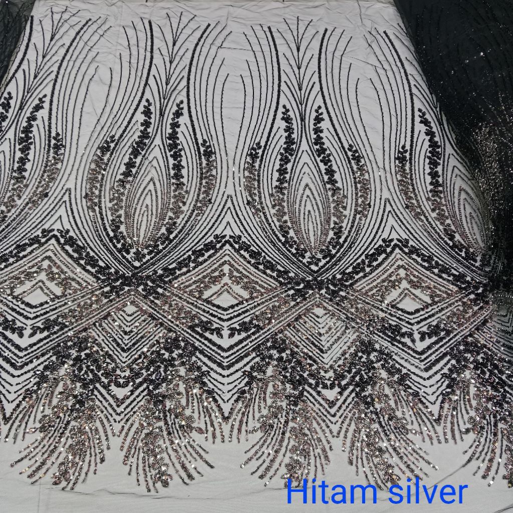 BAHAN KAIN TILE PAYET PREMIUM FULL PAYET BAHAN DRESS PENGANTIN KEBAYA