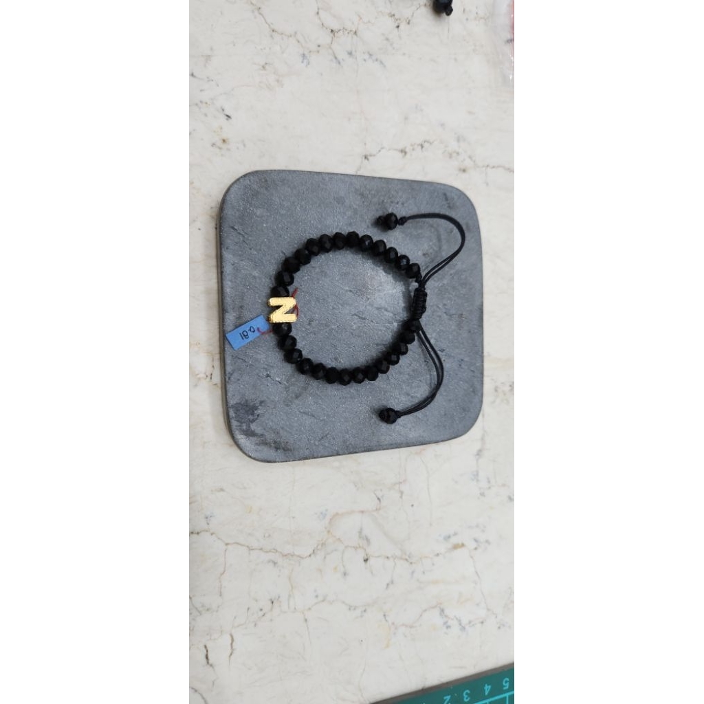 gelang huruf model manik gelang tali variasi emas asli