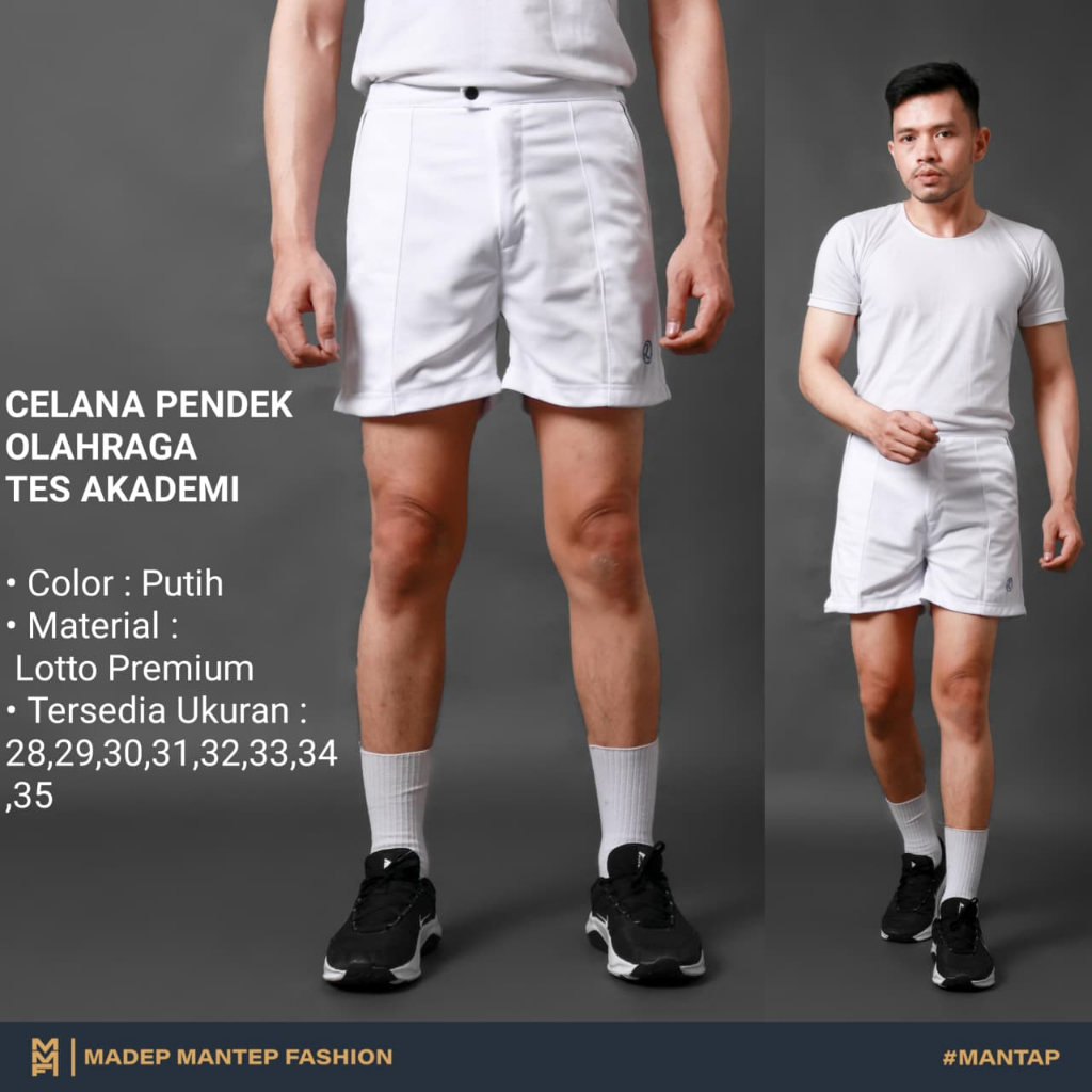 Celana Putih Pendek Tes Akademi TNI POLRI Celana Pendek Putih Olahraga MMF