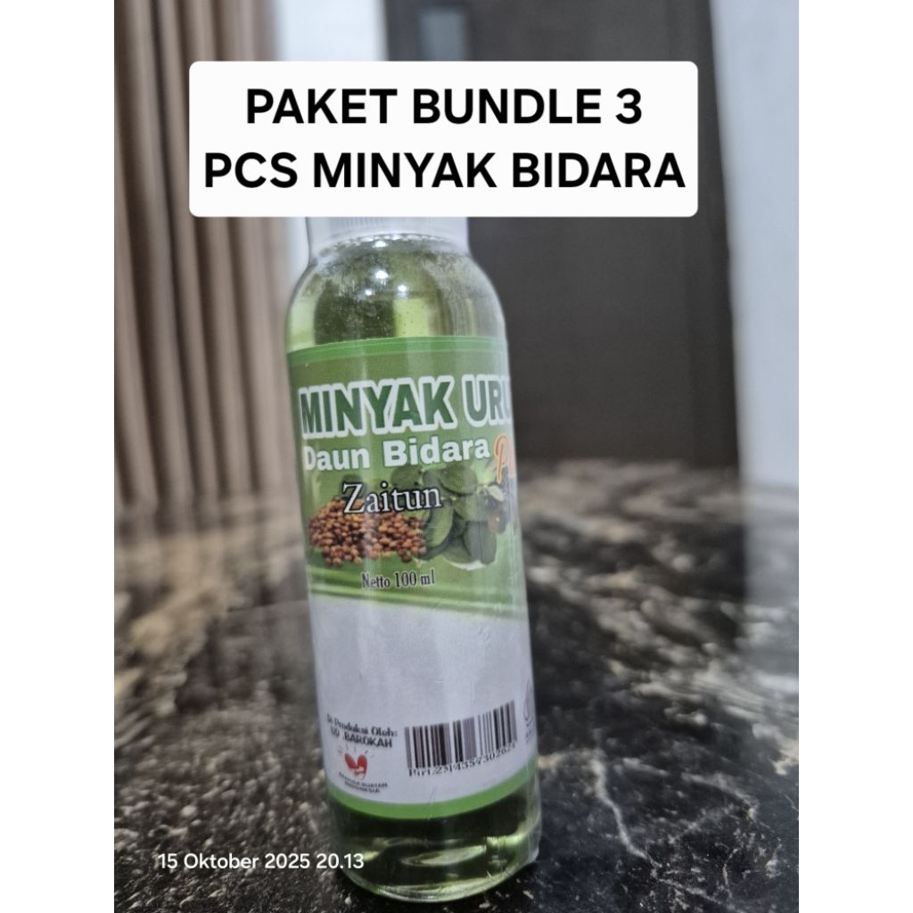 minyak urut bidara rukyah zaitun 100 ml bisa untuk urut pegal pegal keseleo urut bayi ,kebugaran oto